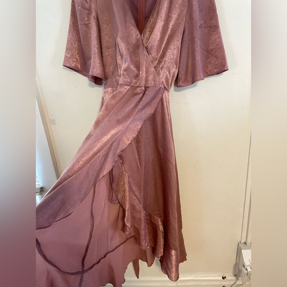 Lulu's Mauve Wrap Dress - Picture 3 of 7